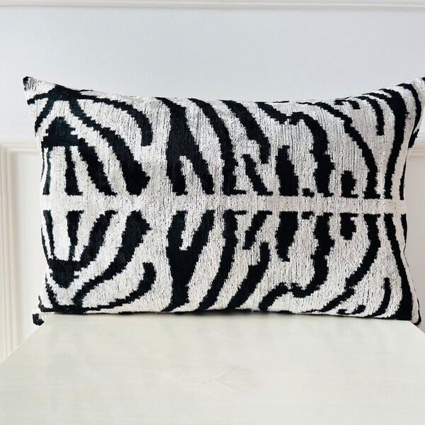 Zebra Lumbar Pillow Etsy
