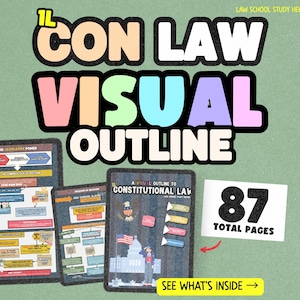 1L Constitutional Law VISUAL OUTLINE – 87 Pages | Color-Coded Charts, Diagrams & Rule Breakdowns | PDF Instant Download