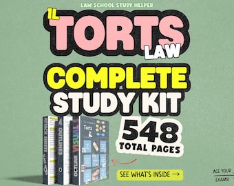 不法行為法学習バンドル – アウトライン、攻撃シート、授業ノート（PDF + Word）