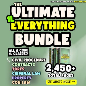 1L Law School Study Bundle – Outlines, Attack Sheets (PDF + Word)