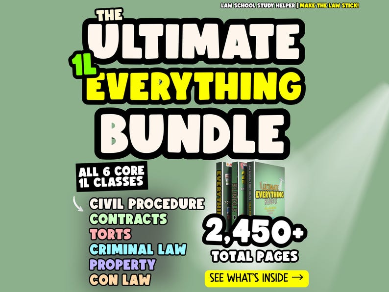 1L Law School Study Bundle – Outlines, Attack Sheets (PDF + Word) image 1
