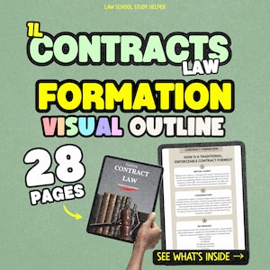 Vertragsgestaltung Visueller Lernleitfaden – 1L Bar Exam Prep (PDF Download)