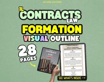 Vertragsgestaltung Visueller Lernleitfaden – 1L Bar Exam Prep (PDF Download)