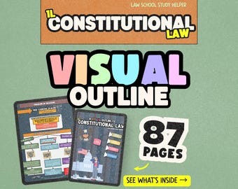 1L Constitutional Law Visual Outline | 87-Page PDF | 2025 Edition