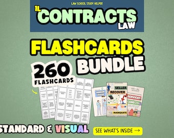 1L Contracts Flashcards | Law School Exam Prep (Fillable PDF)