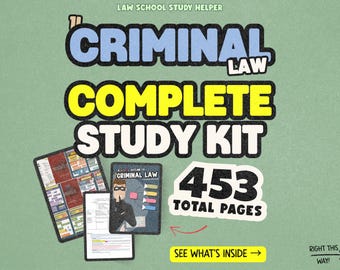 1L Criminal Law Study Bundle – Outlines, Attack Sheets (PDF + Word)