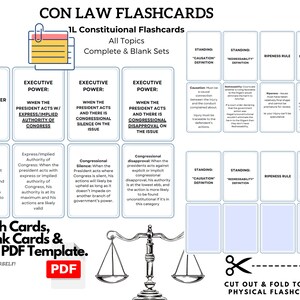Constitutional Law Flashcards: The 1L Con Law Study Aid to Ace Your Exams!