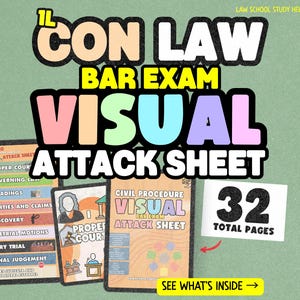 Hoja de ataque para el examen de abogacía de Visual Civ Pro: Guía completa (descarga digital)