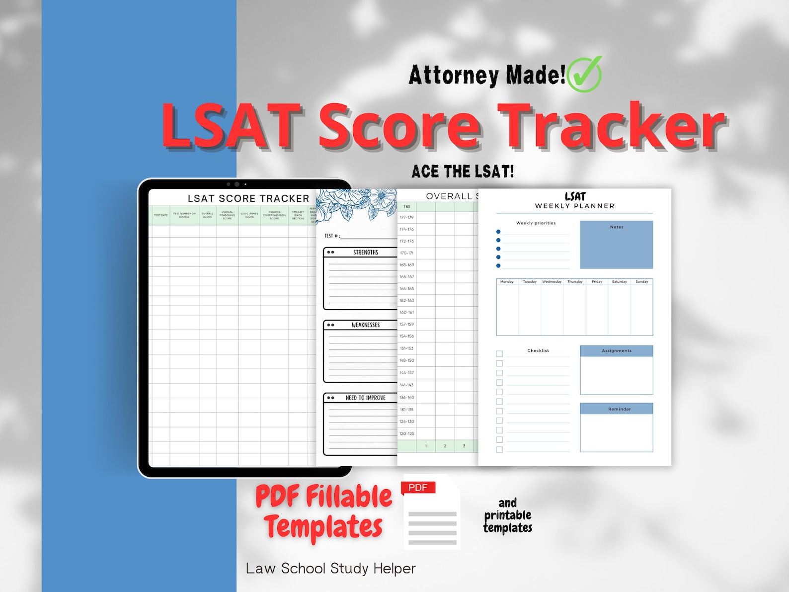 LSAT Progress and Score Tracker Your Key to Mastery Etsy