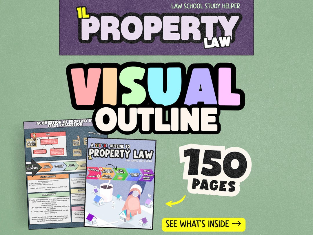 1L Property Law Visual Outline | 150-page PDF | 2025 Edition - Etsy