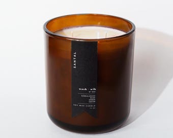 Santal - Amber Double Wick Soy Wax Candle