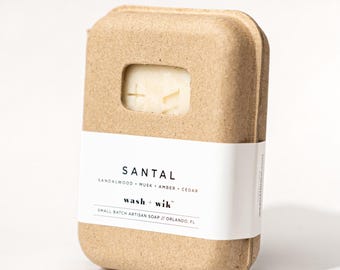 Santal Artisan Soap Bar: Sandalwood, Musk & Shea Butter - 5 oz