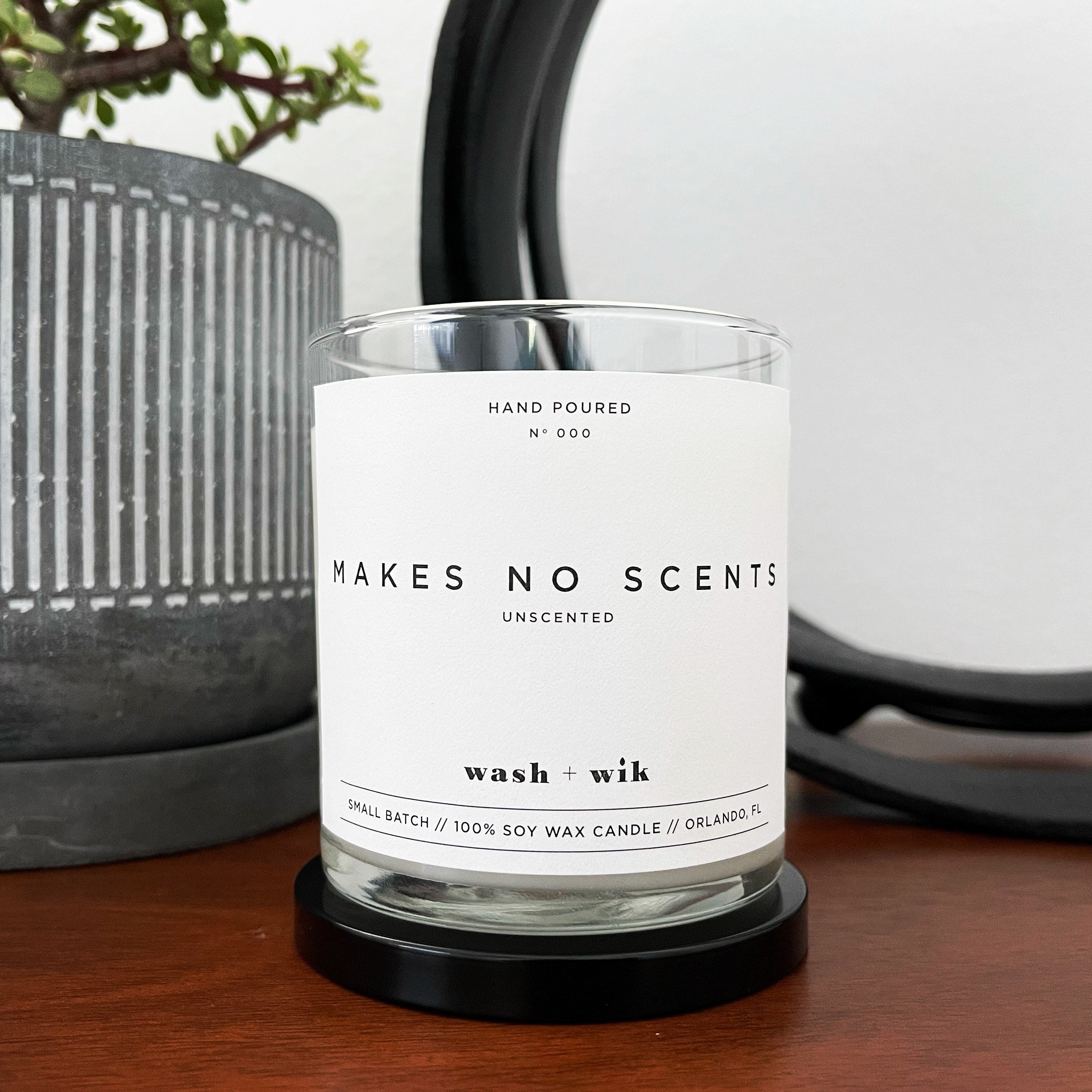 Makes No Scents Unscented Soy Wax Candle Soy Candle Wash and Wik