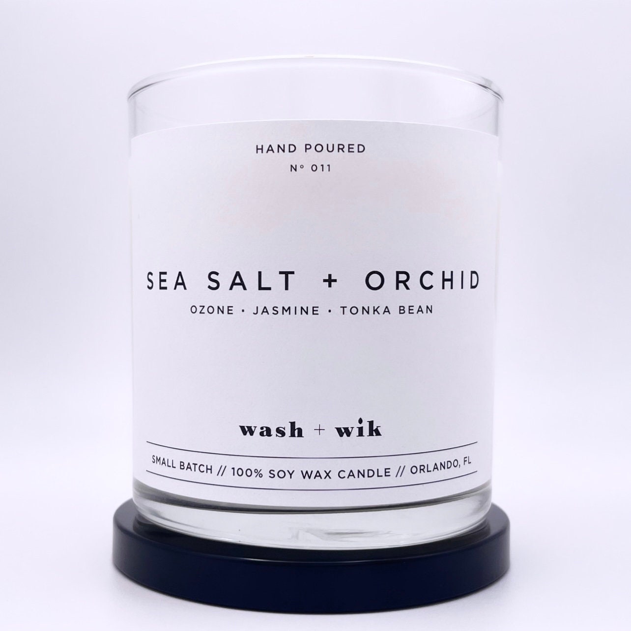 Sea Salt and Orchid Soy Wax Candle Sea Salt Jasmine Scented