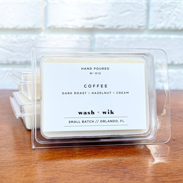 Coffee Soy Wax Melts  |  Coffee  |  Coffee Lover  |  Wax Tarts  |  Wash and Wik  |  Wax Warmer  |  Wax Cubes  |  Scent No. 012