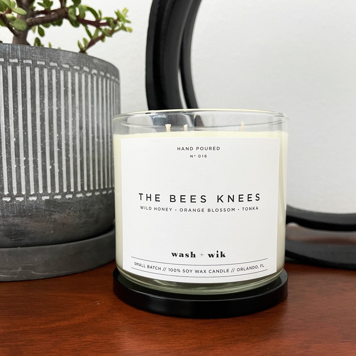 The Bees Knees Soy Wax Candle Honey Scented Candle Orange Etsy