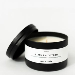 8oz Soy Wax Candle Tin  |  1 Wick Candle  |  Over 45 Scents  |  Travel Tin  |  Gift  |  Tin Container  |  Wash and Wik