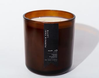 Pumpkin Chai Latte - Amber Double Wick Soy Wax Candle