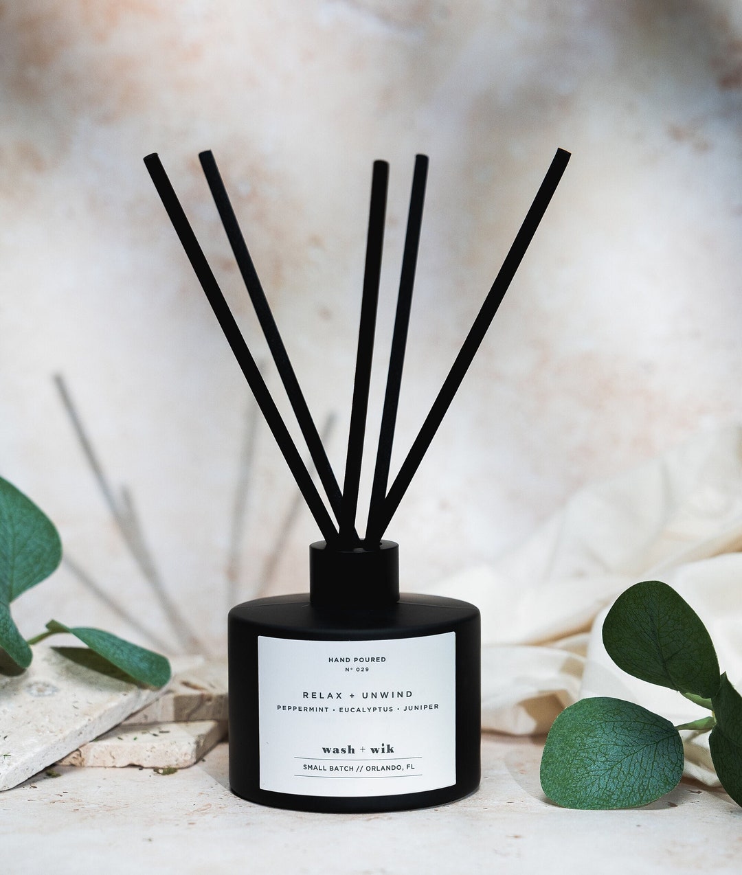 Relax and Unwind | Reed Diffuser | Matte Black Bottle With Reeds ...