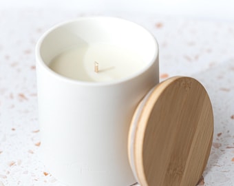 Snow Day Soy Wax Candle: Fraser Fir, Eucalyptus, Evergreen, Spearmint Ceramic Tumbler
