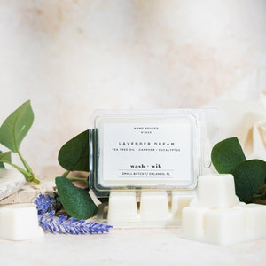 Lavender Dream Soy Wax Melts  |  Lavender  |  Tea Tree Oil  |  Wax Tarts  |  Wash and Wik  |  Wax Warmer  |  Wax Cubes  |  Scent No. 003