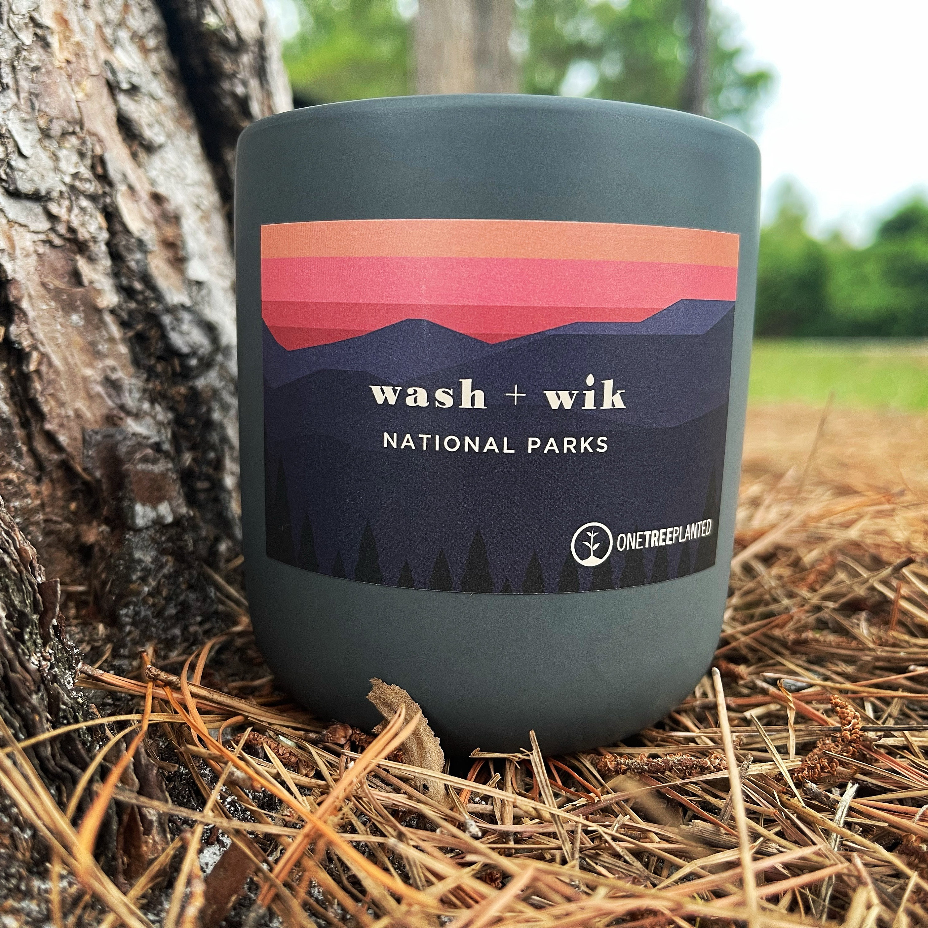 National Parks Soy Wax Candle Oakmoss Musk Cypress Wash and Wik