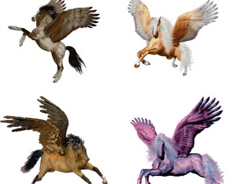 Pegasus 4 Pack Cross Stitch Patterns PDF Files