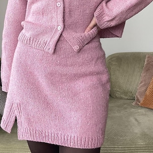 celine pink pattern knit mini dress Pink Knit Mini Dress