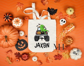 Bolsa de dulces de truco o trato, bolsa de dulces de Halloween, tote de Halloween, bolsa de Halloween personalizada, bolsa de truco o trato personalizada