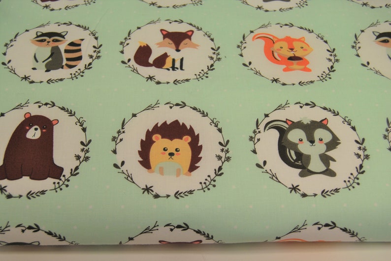 Pure Cotton Fabric Animals