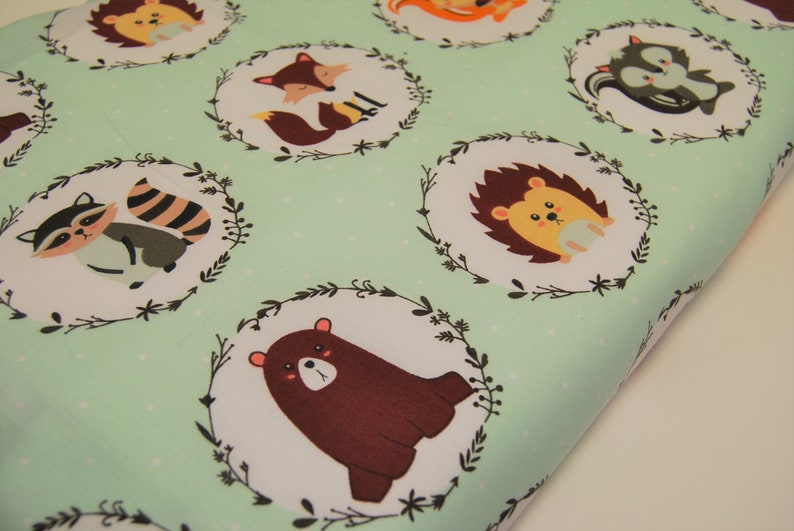 Pure Cotton Fabric Animals