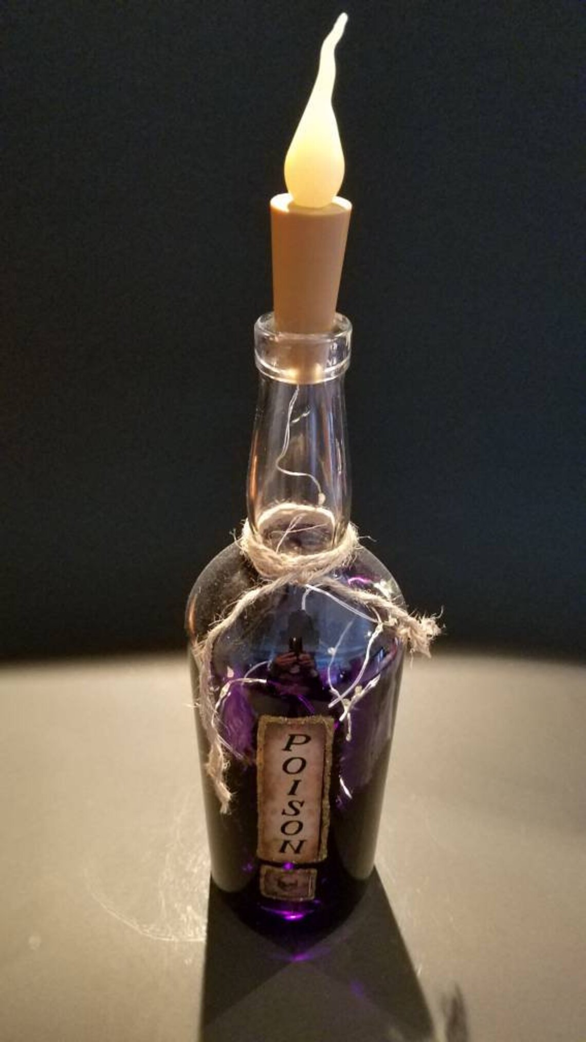 Halloween Decor Poison Prop Bottle with Fairy Lights Etsy
