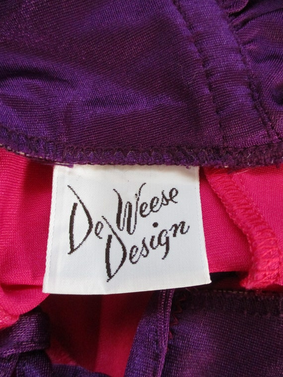 70's Deweese Fuchsia Swimsuit - Vintage One Piece… - image 5