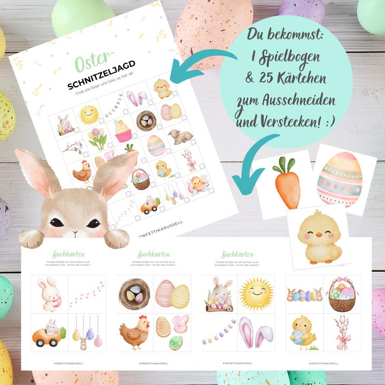 Easter Scavenger Hunt Indoor | Treasure Hunt for Kids | Printable Easter Game | Outdoor Easter Activity for Kids | Digital Download PDF image 3