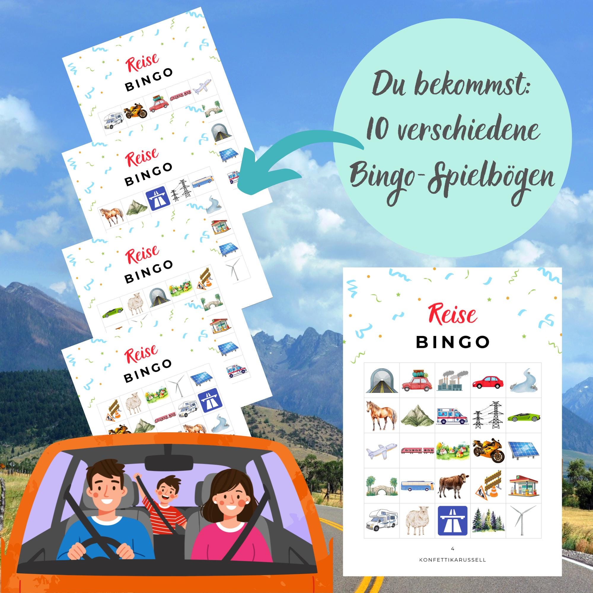 Travel Bingo for Kids | Activity for on the Go | Car, Train, Vacation ...