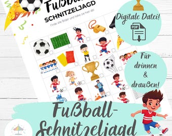 Caccia al tesoro a tema football stampabile | Gioco di football per bambini | Festa di compleanno a tema football | Caccia al tesoro al chiuso e all'aperto | Attività