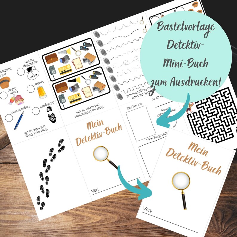 Printable Detective Mini Book | Detective Game for Kids | Mini ...