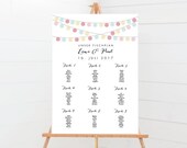 Table plan seating plan wedding quot Lampions quot