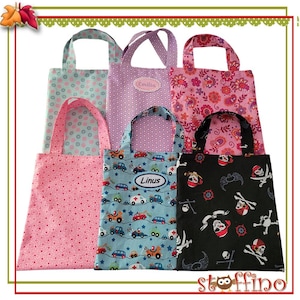 Kindergartentasche, Kindergartenbeutel, Tragetasche Kind, Stofftasche Kind, kleine Einkaufstasche, Baumwolltasche Kind