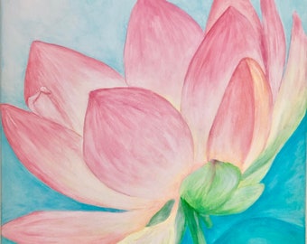 Acrylbild Lotusblüte