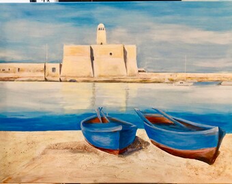 Acrylbild "Castello Marina die Ostuni"