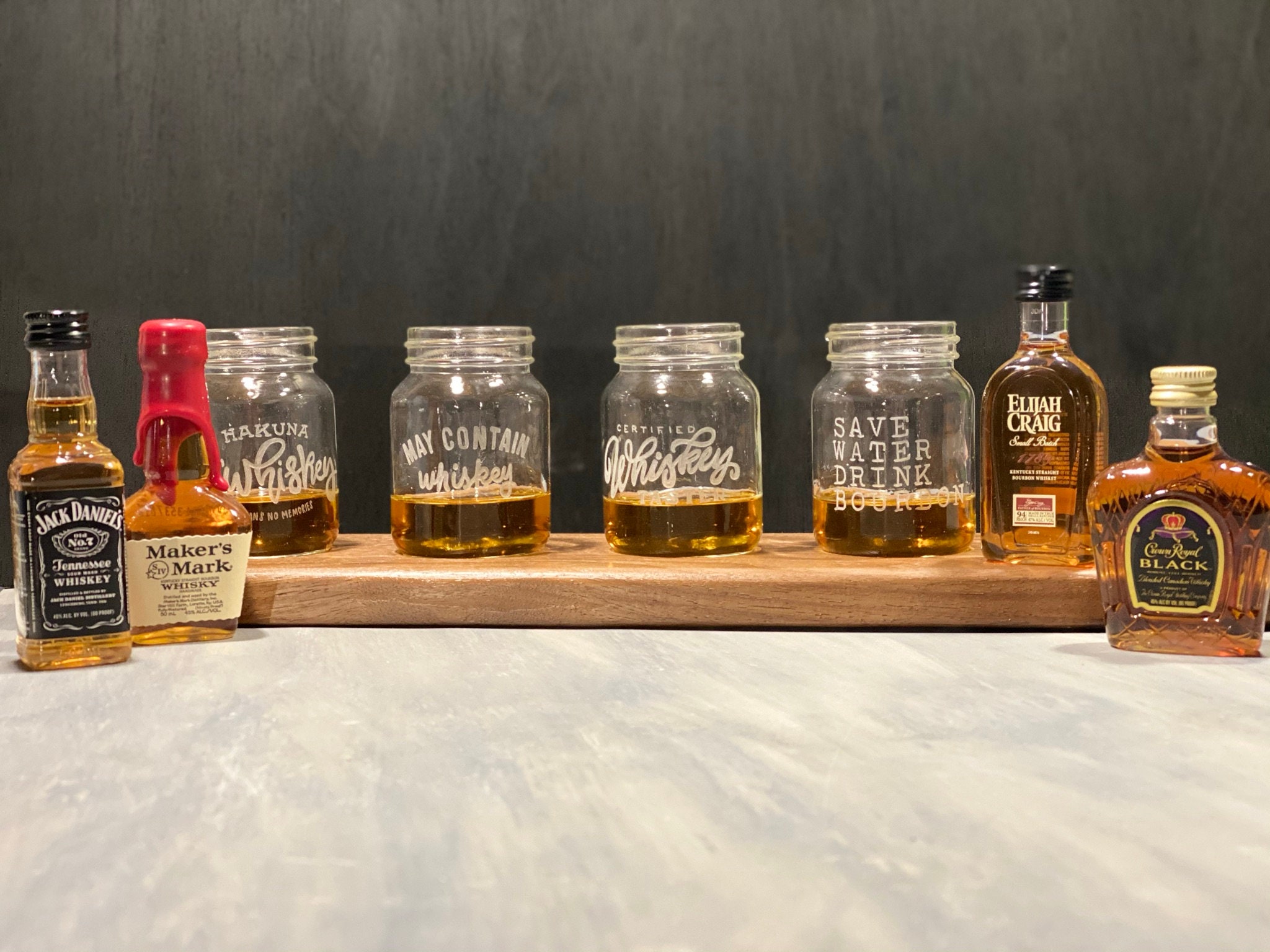 Bourbon Flight Board Whiskey Flight Board Whiskey Flight Etsy