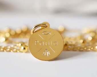 Engraving Plate Pendant With Engraving in 925 Silver, Square