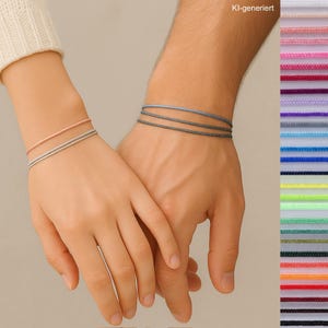 Prosta nylonowa bransoletka przyjaźni dla bliźniaków, niemowląt, dzieci, mężczyzn i dorosłych; regulowany rozmiar; minimalistyczny design; czerwona z przesuwanym supłem