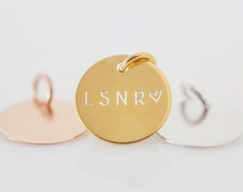 10 mm Engraved Pendant, Engraved Pendant, Family Necklace, Pendant Gift, Personalized Family Gift, Engraved Plate, Individualized Initial
