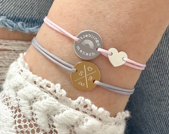 Bracciale inciso cuore | Bracciale con nome | Nome del braccialetto | Bracciale personalizzato | Bracciale famiglia | Bracciale dell'amicizia | Regalo fidanzata