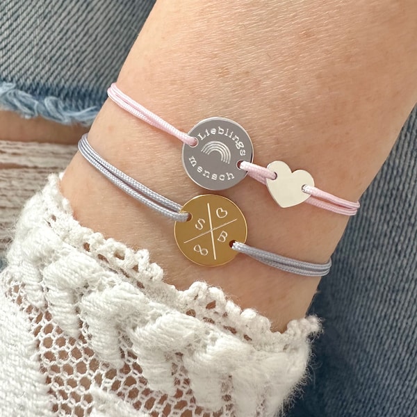 Engraved bracelet heart | Name bracelet | Bracelet Name | Bracelet personalized | Family bracelet | Friendship Bracelet | Gift girlfriend