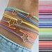 Heart or star bracelet silver plated rosé plated friendship bracelet bracelet made of nylon brass customizable