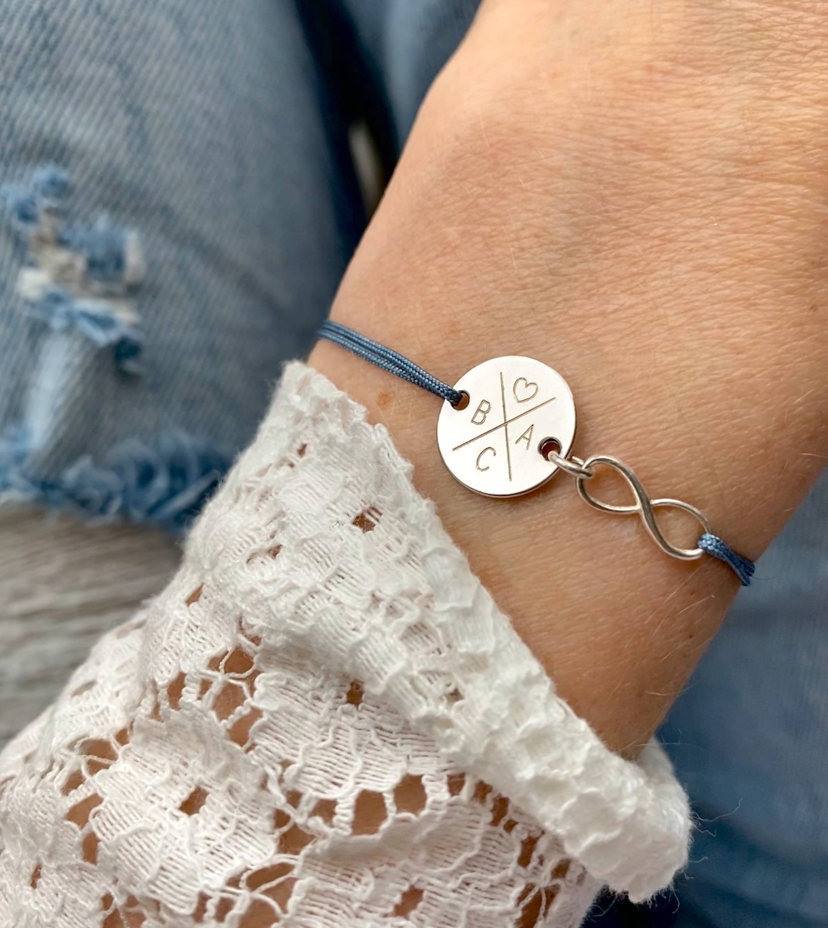 Infinity bracelet engraved sale