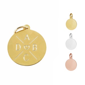 Pendant engraving chain pendant personalizable customizable 925 silver plate initial family chain letters engraving plate